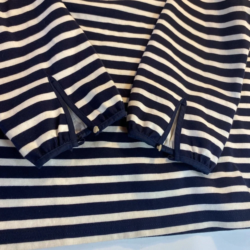 J.Crew Relaxed Striped Top Long Puff Sleeve